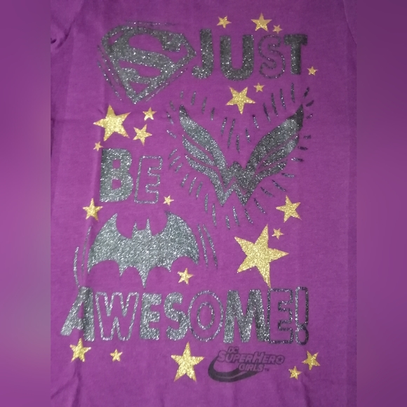 🔥SALE🔥DC Comics Superhero Girls Short Sleeved T-shirt Tee NWT Size Med (10-12) - Picture 2 of 4